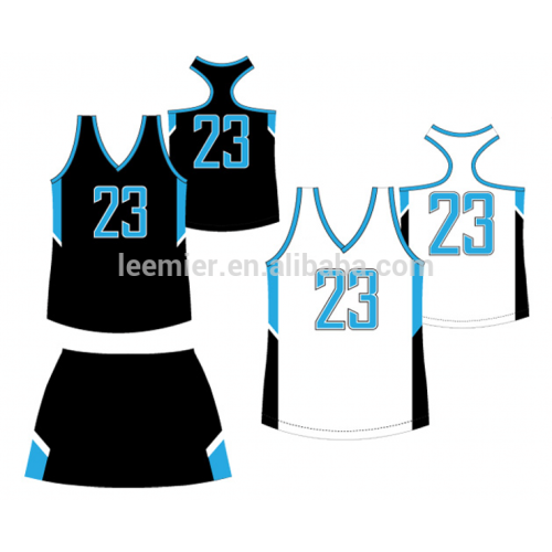Black/white plain youth Lacrosse Uniforms for girls